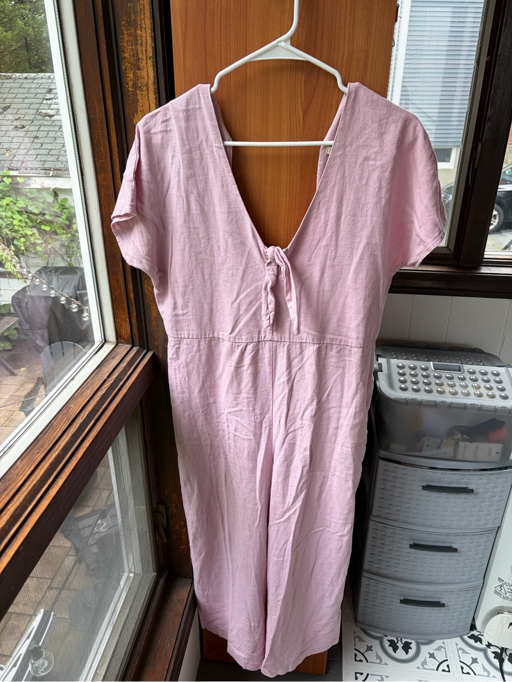 june & hudson Dusty Pink Casual V-Neck Dress